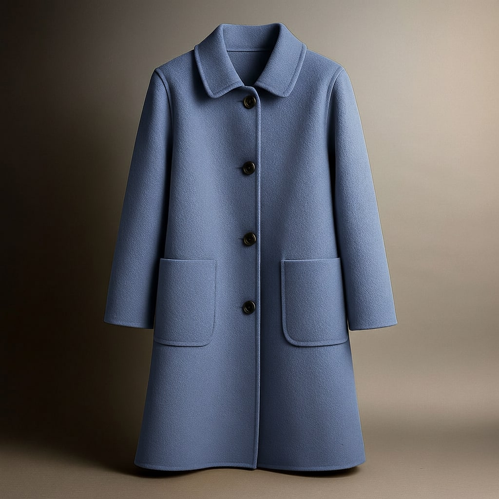 Women's Wool Swing Coat - front view | Hensley London