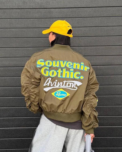 Nora Women's Bomber Jacket | Cotton-Polyester Blend, Trendy Loose Fit 3