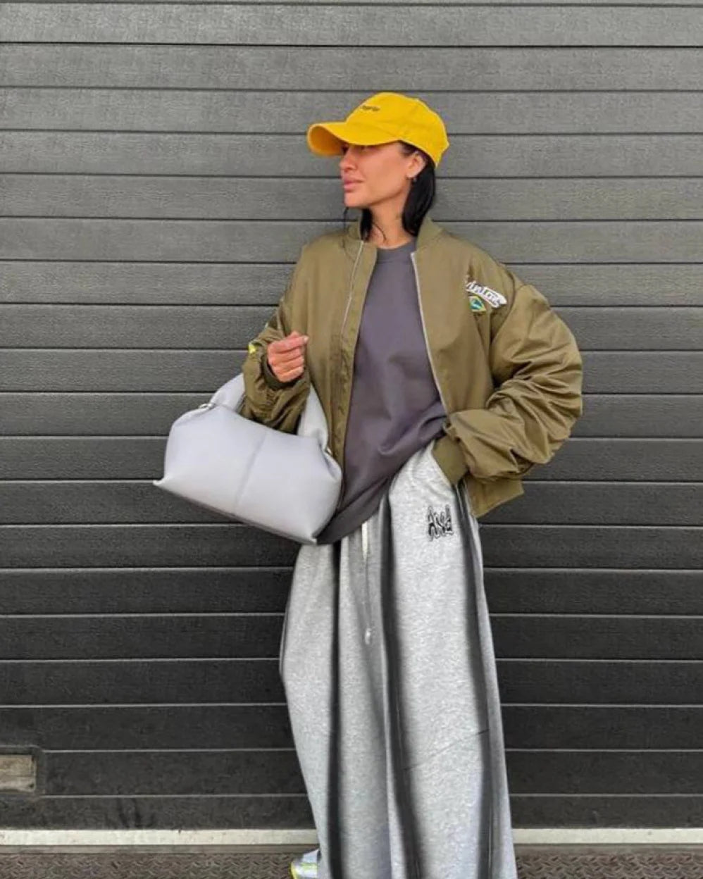 Nora Women's Bomber Jacket | Cotton-Polyester Blend, Trendy Loose Fit 4