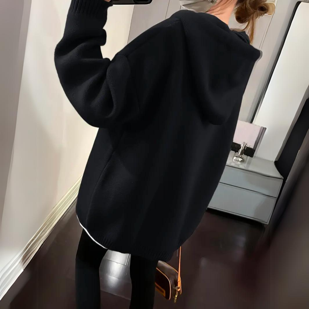 Women's Hoodie Gray Fluffy Cotton - 4