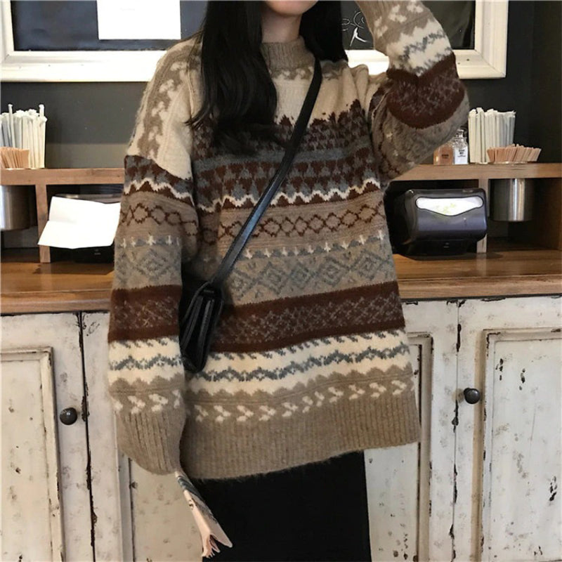 Fine-Knit O-Neck Casual Long Sleeve Sweaters 0