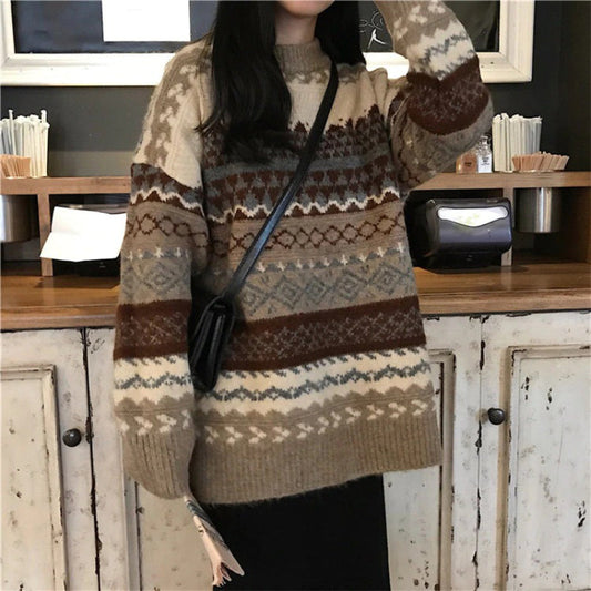 Fine-Knit O-Neck Casual Long Sleeve Sweaters 0