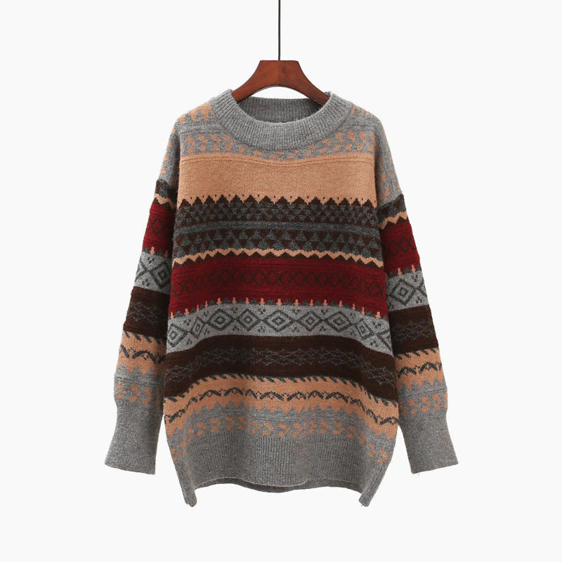 Fine-Knit O-Neck Casual Long Sleeve Sweaters 3