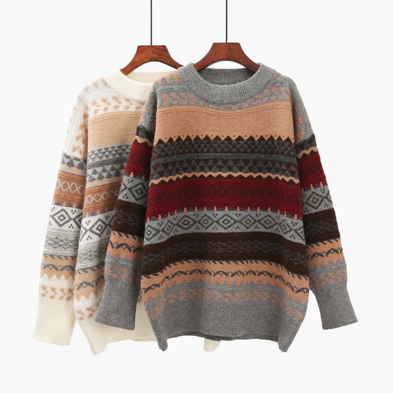Fine-Knit O-Neck Casual Long Sleeve Sweaters 5