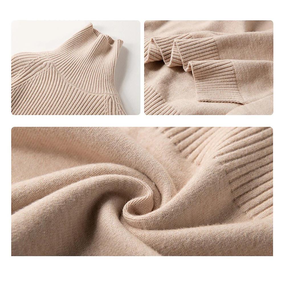 Fine-Knit Striped Turtleneck Sweater 6