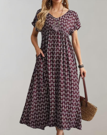 Women's Maxi Dress Blue Polyester Blend-2