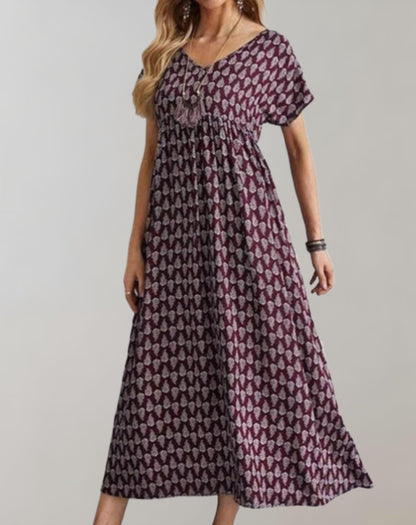 Women's Maxi Dress Blue Polyester Blend-1