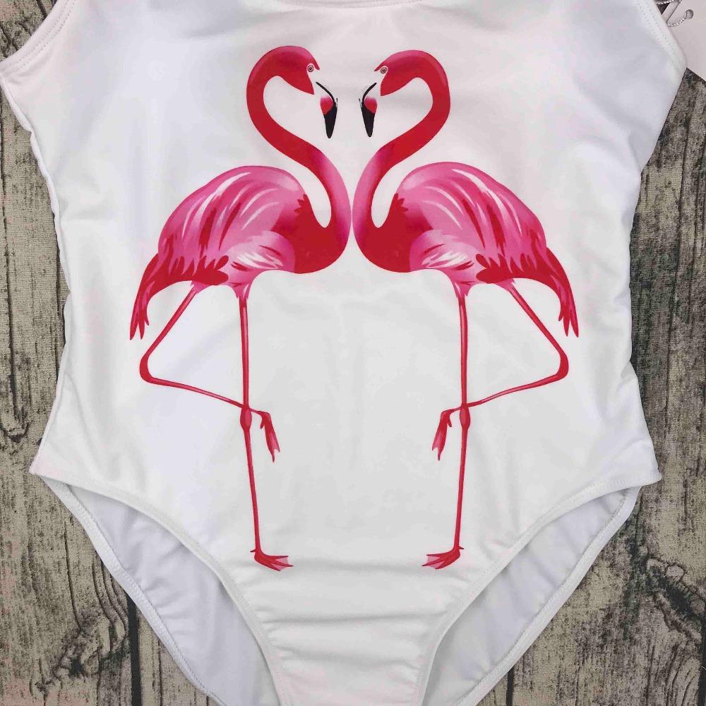 Fiona Women's One Piece Swimsuit | Deep Back Design, Padded Chest, Flamingo Print - Image 5