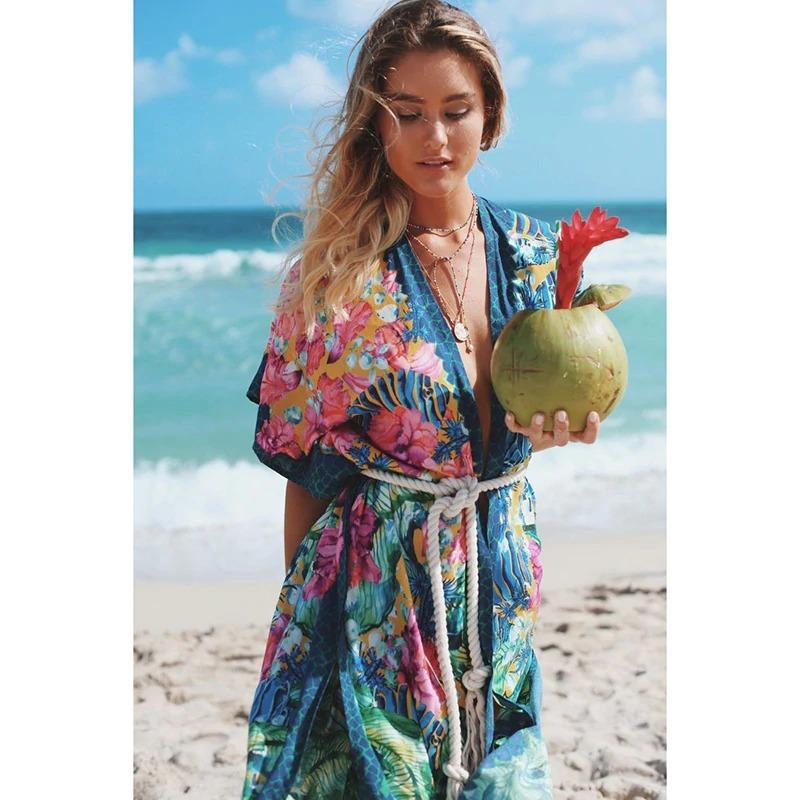 Fiona Women's Beach Cover Up | Lightweight Cotton Blend, Trendy Swim Cover Up - Image 7