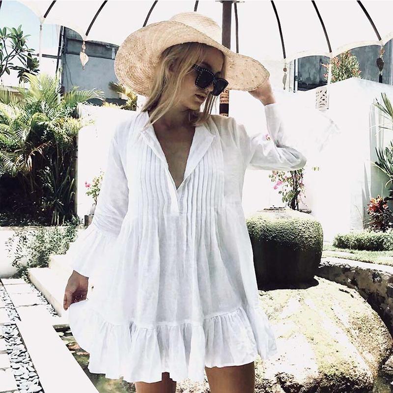 Fiona Women's Beach Cover Up | Lightweight Cotton Blend, Trendy Swim Cover Up - Image 9
