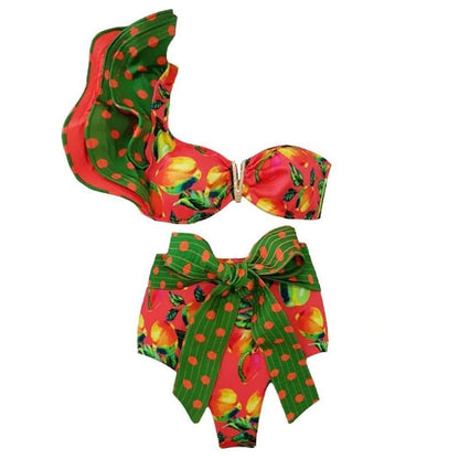 Fiona Women's Two-Piece Swimsuit | Floral Push-Up Design - Image 13