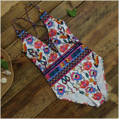 Fiona Women's Bikini Swimsuit | Floral and Paisley Design - Image 3