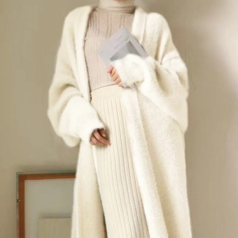 Fluffy Long Sleeve Winter Cardigan Sweater for Women 0