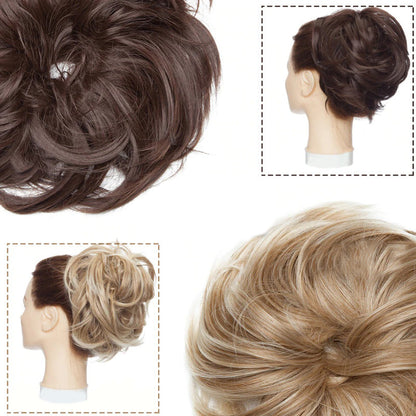Fluffy Messy Hair Bun Extensions – Soft High-Temperature Fiber Scrunchy for Volume and Fullness – 6-7 Inches Long 4