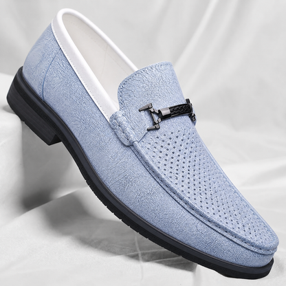 Men's Italian Leather Bit Loafers – product view | Hensley London