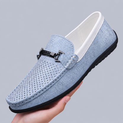 Men's Italian Leather Bit Loafers – product view | Hensley London