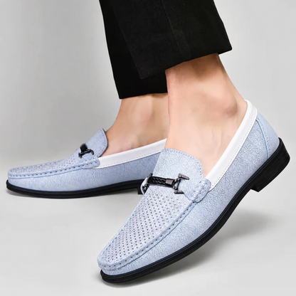 Men's Italian Leather Bit Loafers – product view | Hensley London