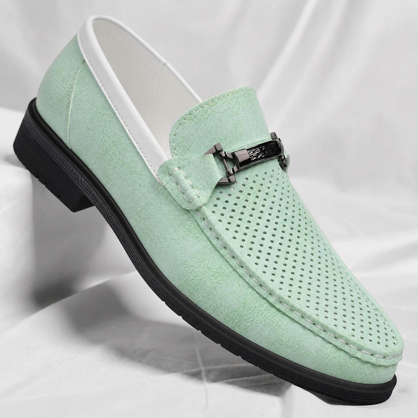 Men's Italian Leather Bit Loafers – product view | Hensley London