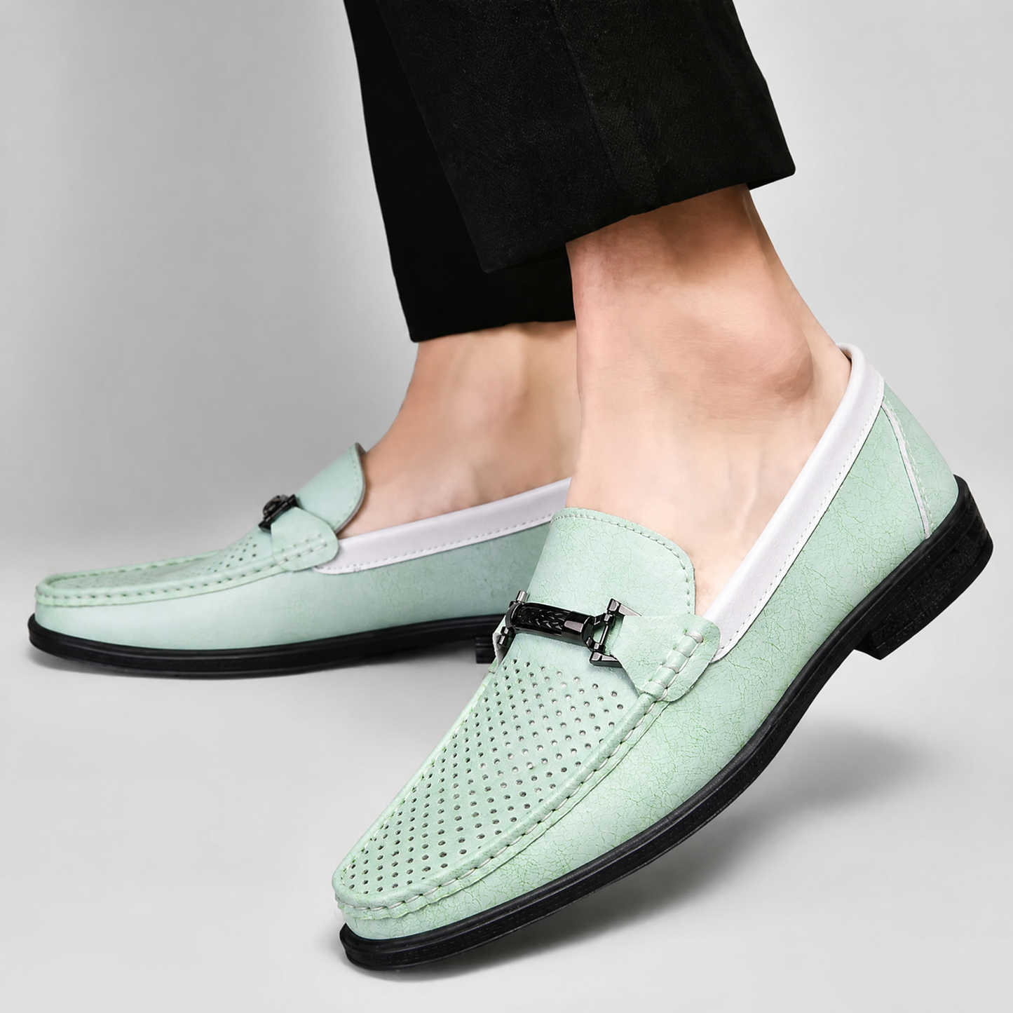 Men's Italian Leather Bit Loafers – product view | Hensley London