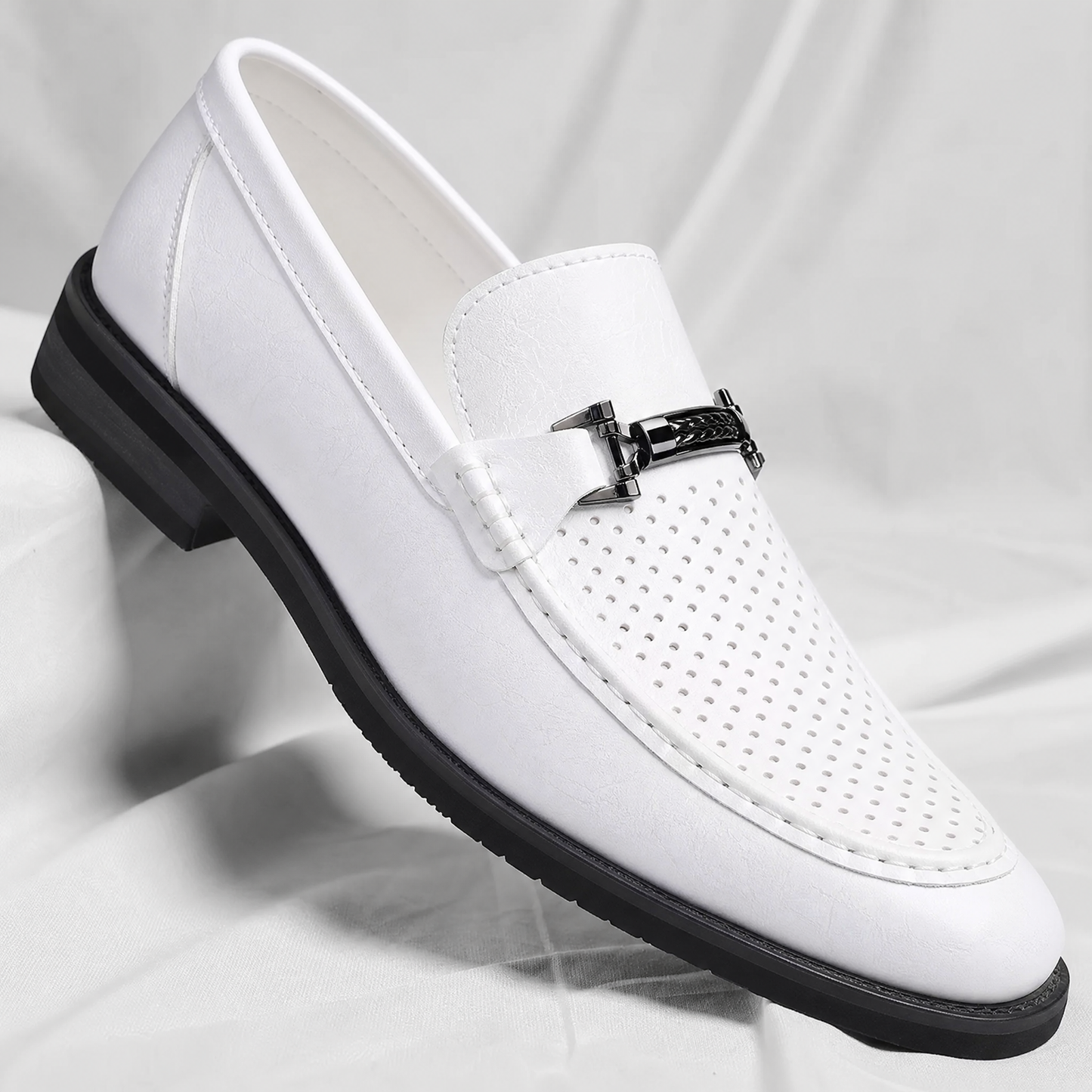 Men's Italian Leather Bit Loafers – product view | Hensley London