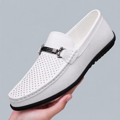 Men's Italian Leather Bit Loafers – product view | Hensley London