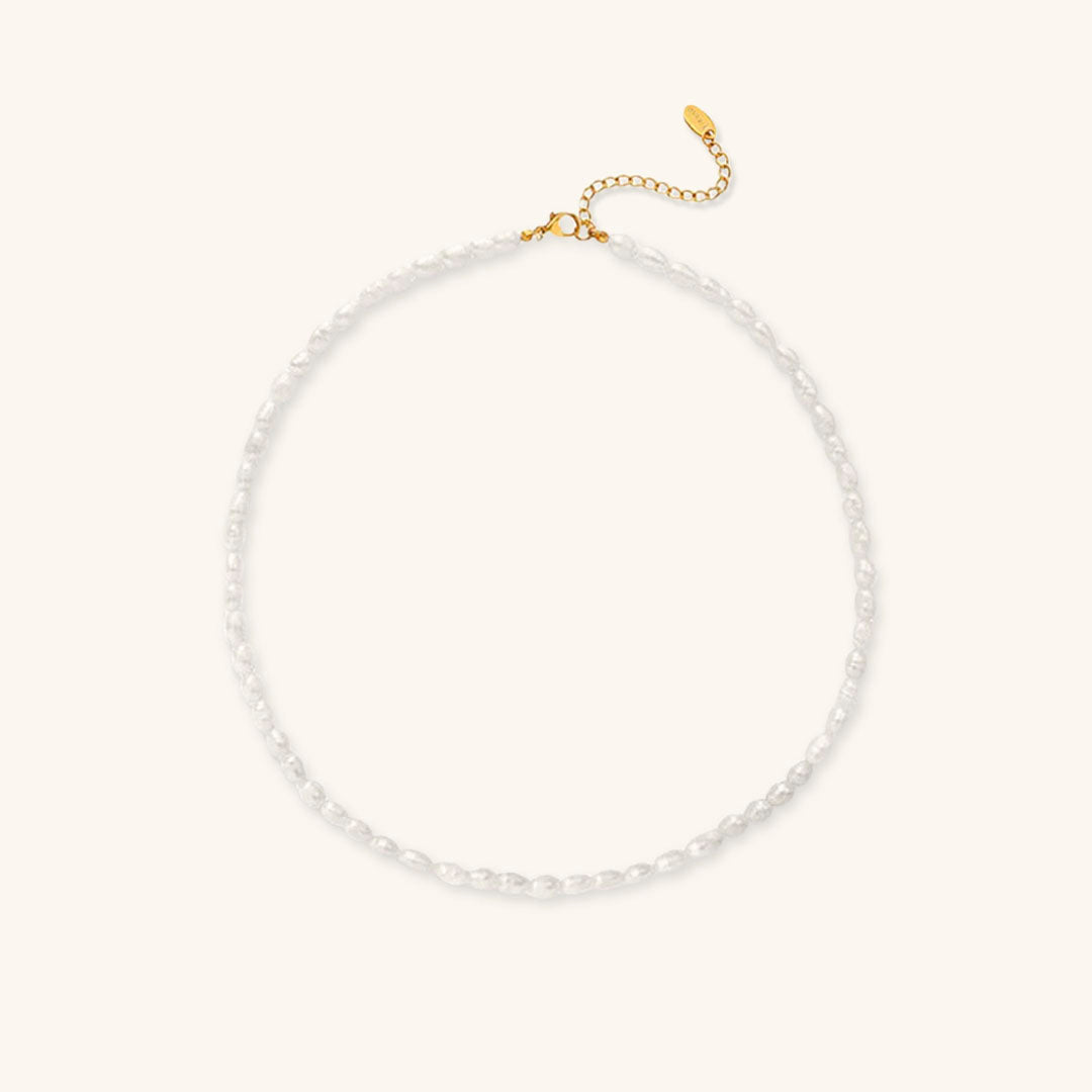 Freshwater Pearl Choker Necklace with Waterproof Gold Chain – Elegant Accessory for Any Occasion 0