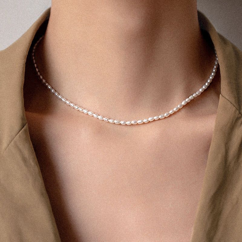 Freshwater Pearl Choker Necklace with Waterproof Gold Chain – Elegant Accessory for Any Occasion 4