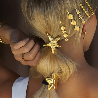 Freshwater Pearl Hair Pin with Starfish Design – Hypoallergenic, Waterproof, 60mm Length 1