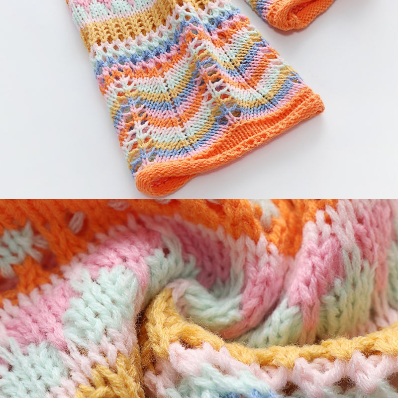 Fun Summer Crochet Style Hollow Out Long Sleeve Knit Cardigans 8