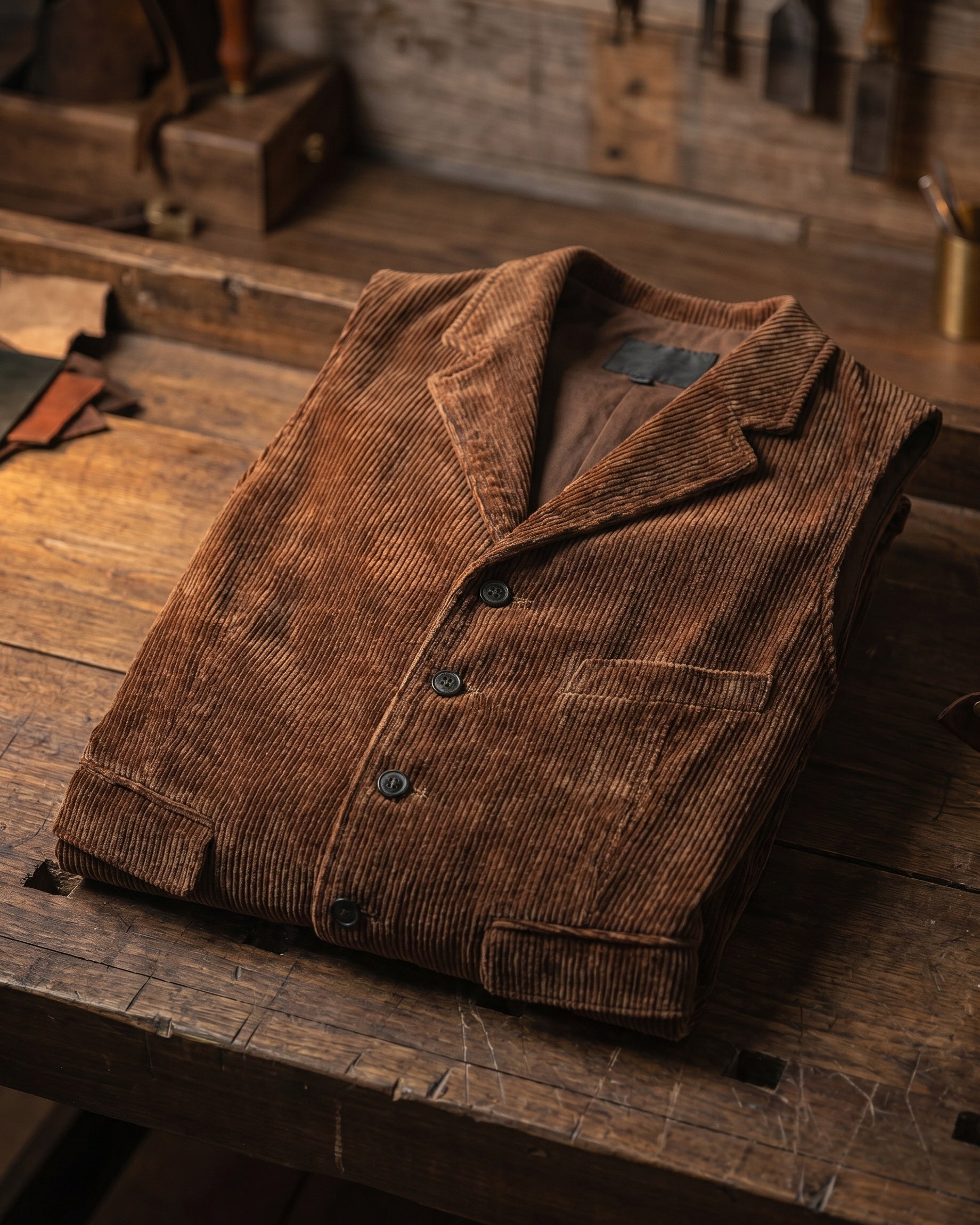 Men's Wide-Wale Corduroy Vest - lifestyle view | Hensley London