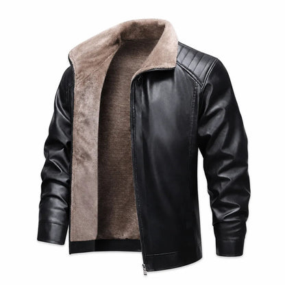 Men's Fleece-Lined Zip Jacket – front view | Hensley London