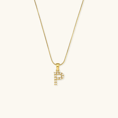 Gold-Finished Initial Necklace with Freshwater Pearls – Customizable Personalized Jewelry for Women 11