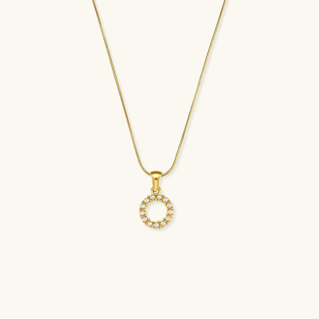 Gold-Finished Initial Necklace with Freshwater Pearls – Customizable Personalized Jewelry for Women 14