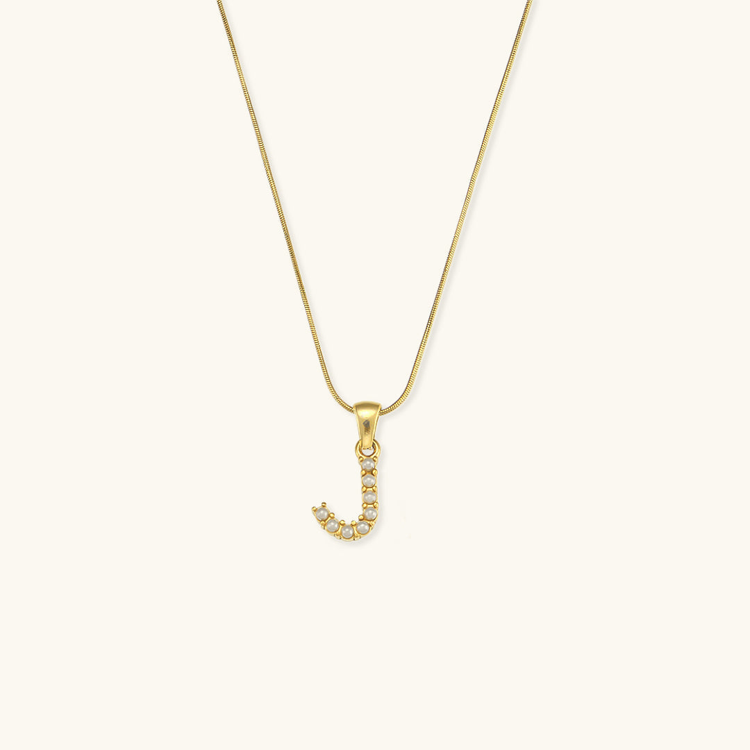 Gold-Finished Initial Necklace with Freshwater Pearls – Customizable Personalized Jewelry for Women 16