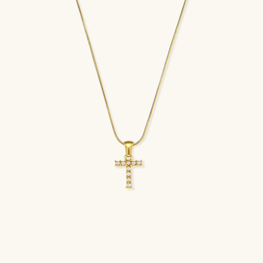 Gold-Finished Initial Necklace with Freshwater Pearls – Customizable Personalized Jewelry for Women 21