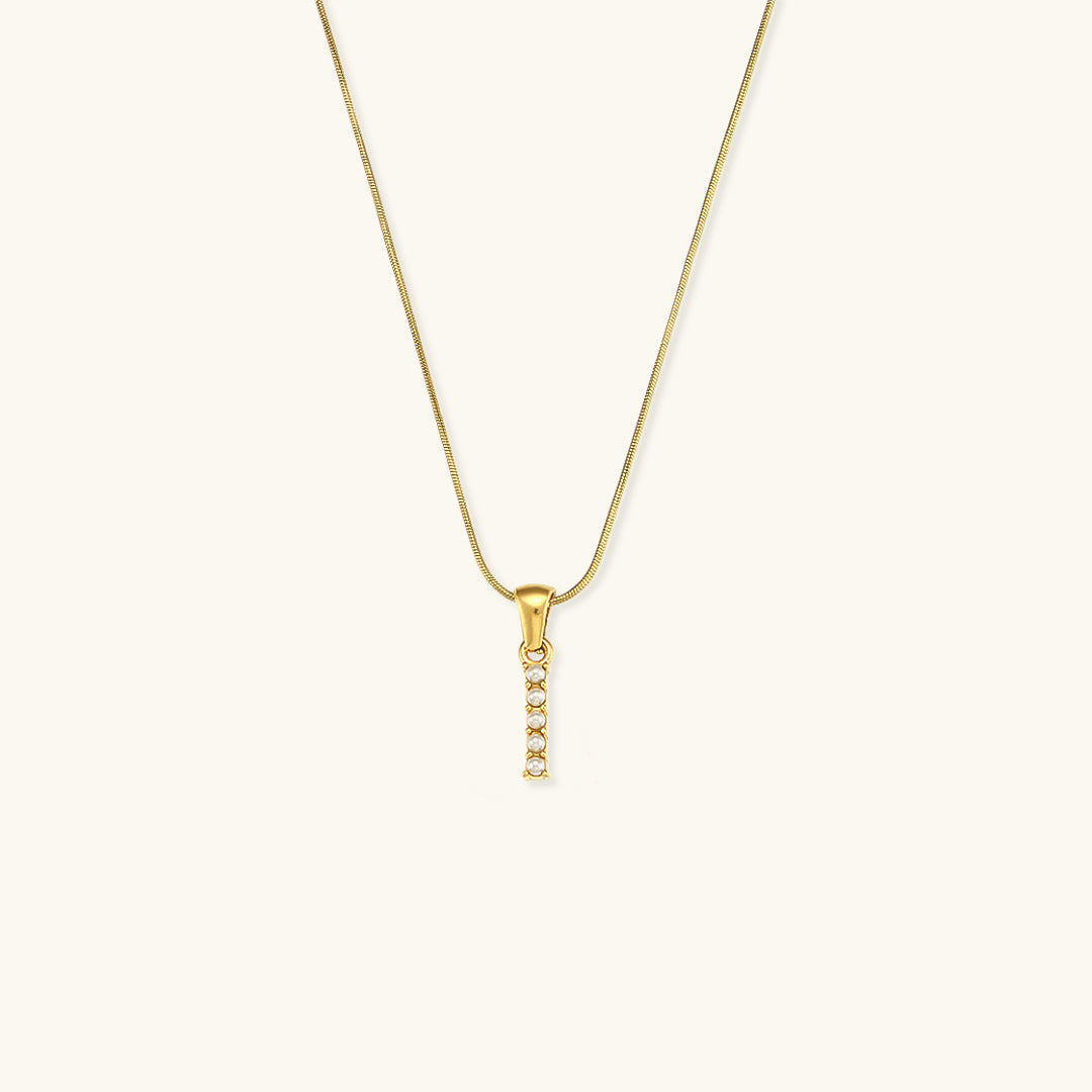 Gold-Finished Initial Necklace with Freshwater Pearls – Customizable Personalized Jewelry for Women 23