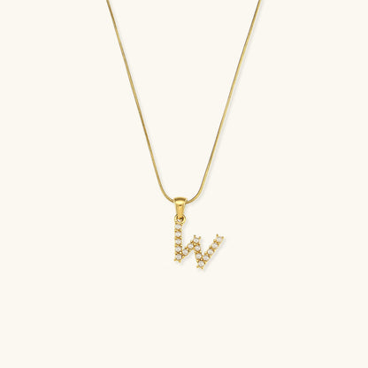 Gold-Finished Initial Necklace with Freshwater Pearls – Customizable Personalized Jewelry for Women 25