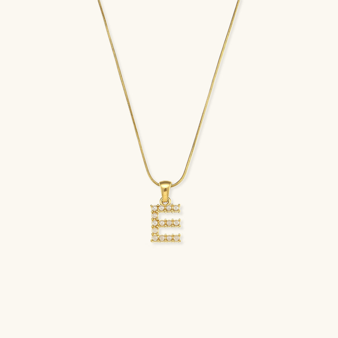 Gold-Finished Initial Necklace with Freshwater Pearls – Customizable Personalized Jewelry for Women 7