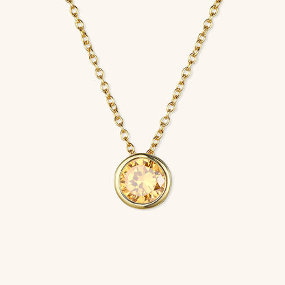 Gold Birthstone Necklace for Women - Personalized 14k Gold Pendant with Birth Month Gemstone 11