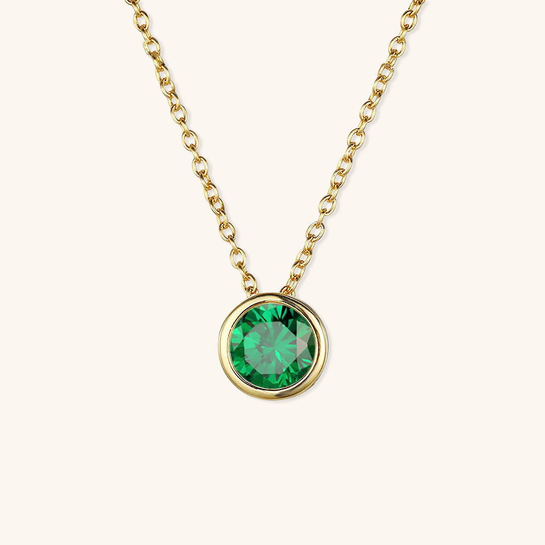 Gold Birthstone Necklace for Women - Personalized 14k Gold Pendant with Birth Month Gemstone 12