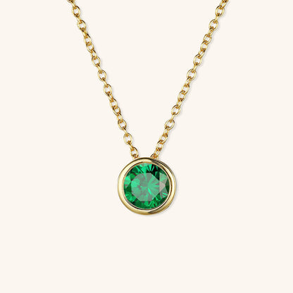 Gold Birthstone Necklace for Women - Personalized 14k Gold Pendant with Birth Month Gemstone 12