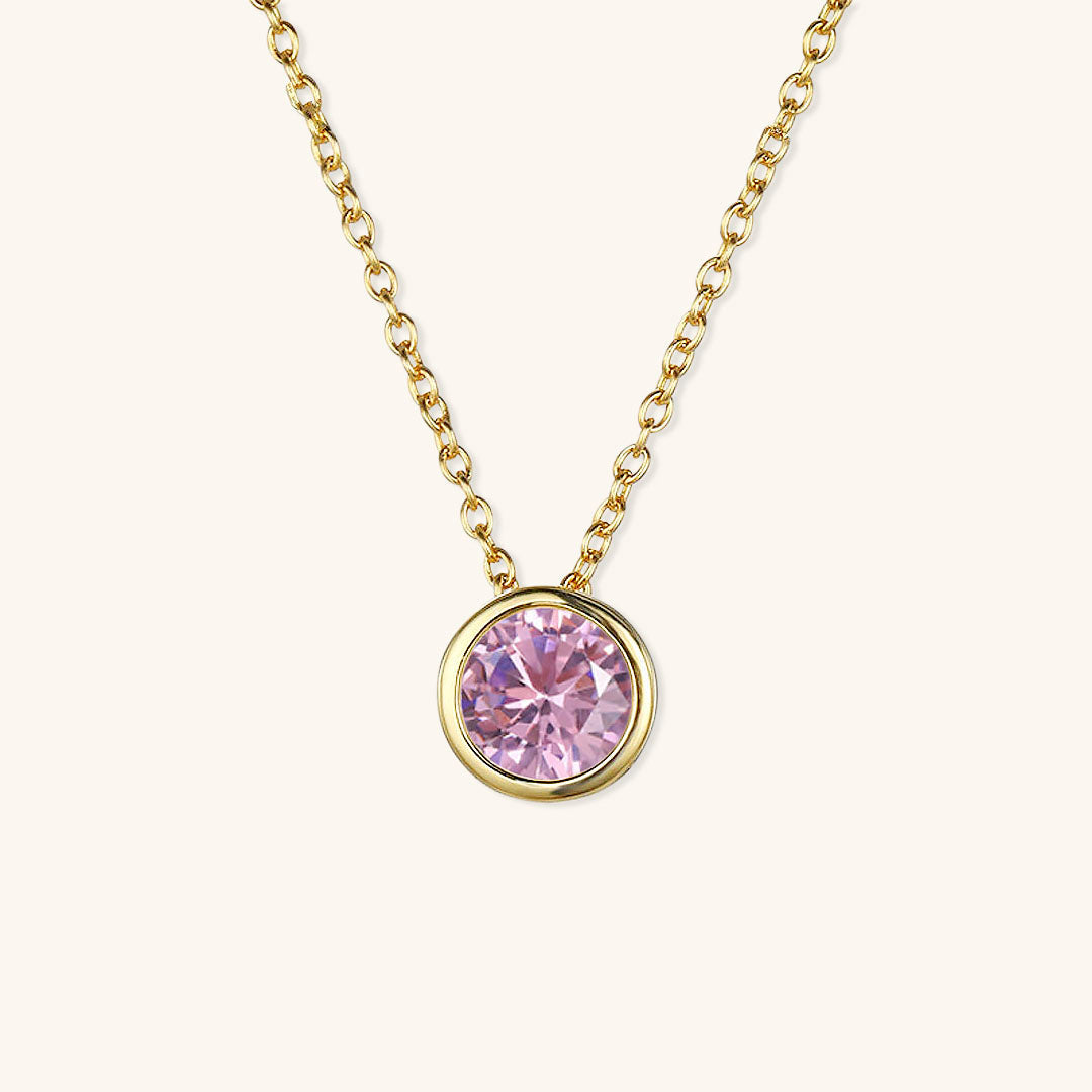 Gold Birthstone Necklace for Women - Personalized 14k Gold Pendant with Birth Month Gemstone 13