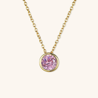 Gold Birthstone Necklace for Women - Personalized 14k Gold Pendant with Birth Month Gemstone 13