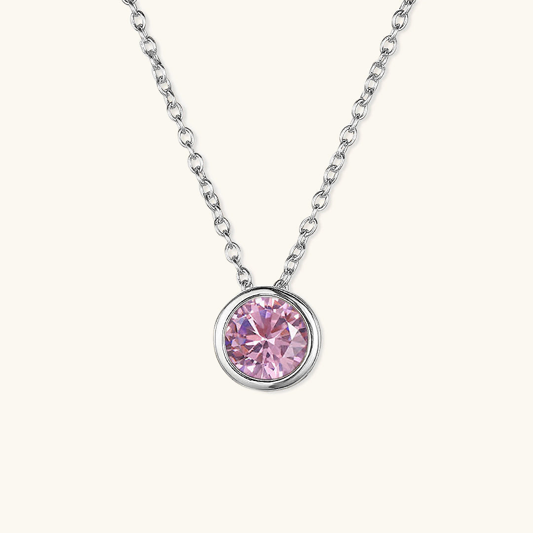 Gold Birthstone Necklace for Women - Personalized 14k Gold Pendant with Birth Month Gemstone 14