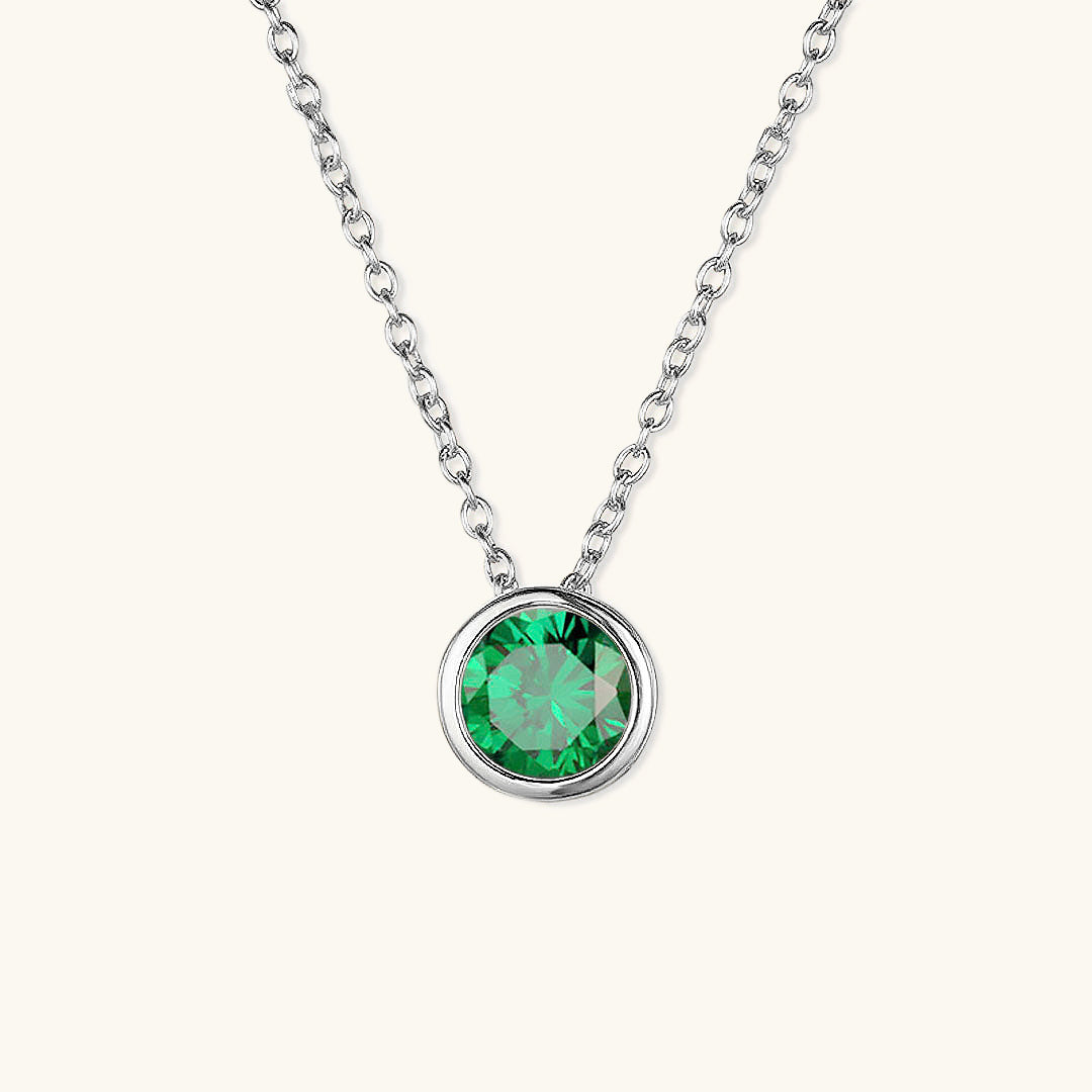 Gold Birthstone Necklace for Women - Personalized 14k Gold Pendant with Birth Month Gemstone 23