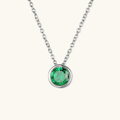 Gold Birthstone Necklace for Women - Personalized 14k Gold Pendant with Birth Month Gemstone 23