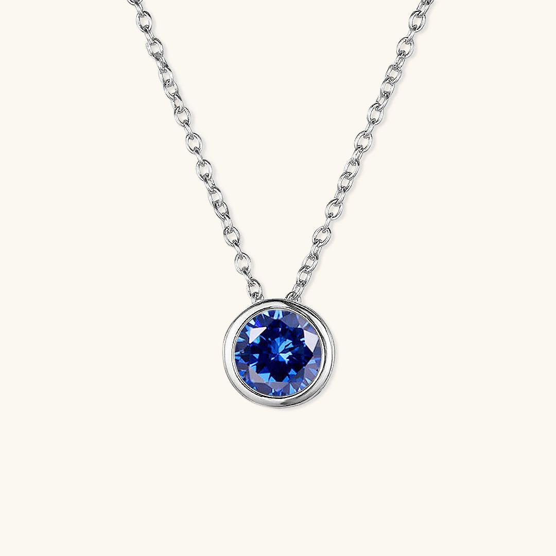 Gold Birthstone Necklace for Women - Personalized 14k Gold Pendant with Birth Month Gemstone 25