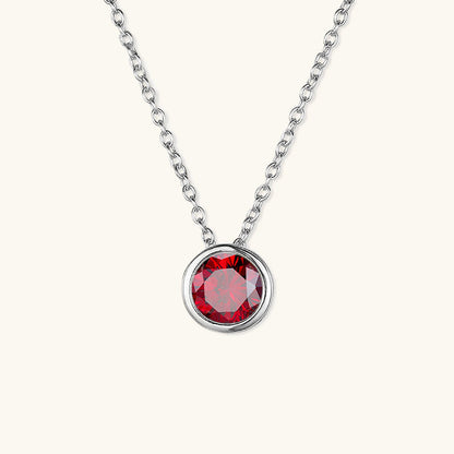 Gold Birthstone Necklace for Women - Personalized 14k Gold Pendant with Birth Month Gemstone 28
