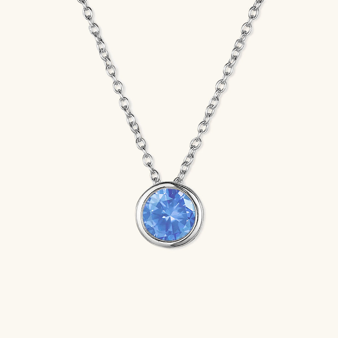 Gold Birthstone Necklace for Women - Personalized 14k Gold Pendant with Birth Month Gemstone 29