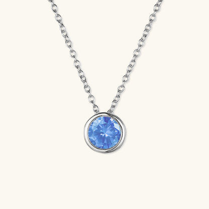 Gold Birthstone Necklace for Women - Personalized 14k Gold Pendant with Birth Month Gemstone 29